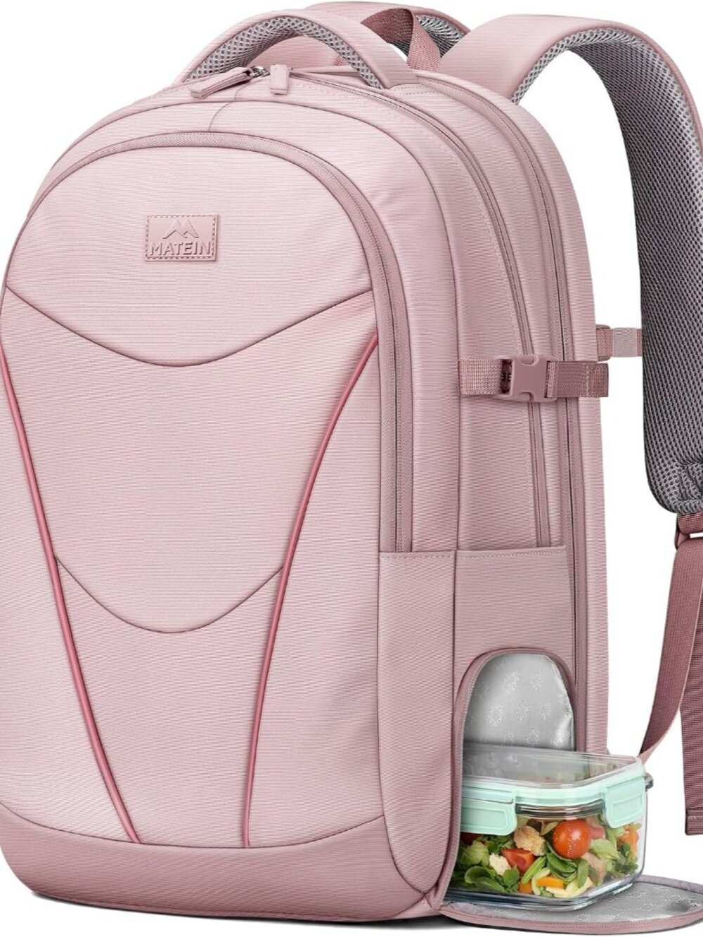 HER Pink Laptop Backpack with Lunch Compartment for Women